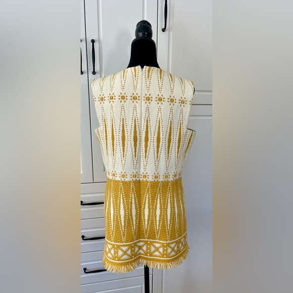 Tory Burch Runway Woven Saviors Frongilo Hem Dress Size 12 great condition - Picture 3 of 7